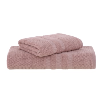 Jogo de Toalha de Banho + Rosto Buddemeyer Vanilla Extra Soft 100% Algodão (2 Peças) - Gramatura: 410g/m²