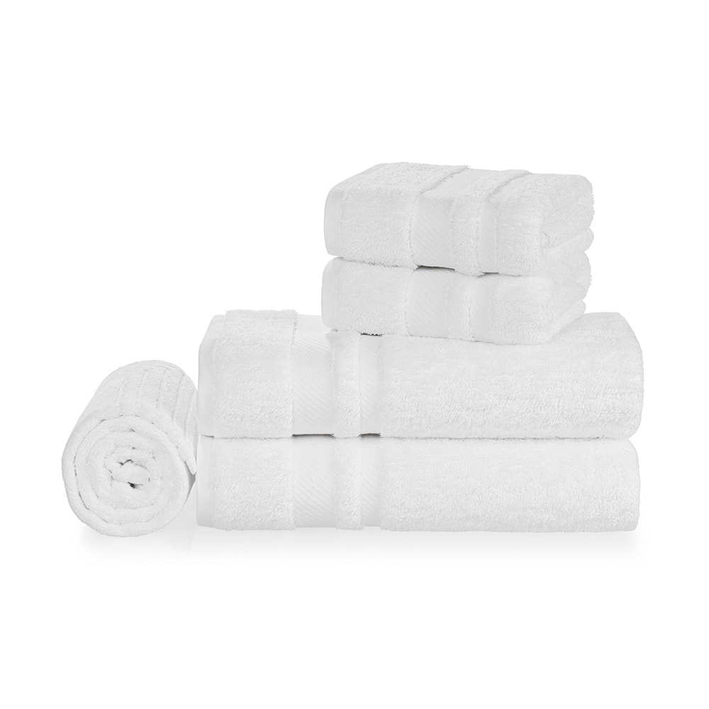 Jogo de Toalhas Banhão Trussardi Lorenzi Fio Penteado 100% Algodão (5 Peças)