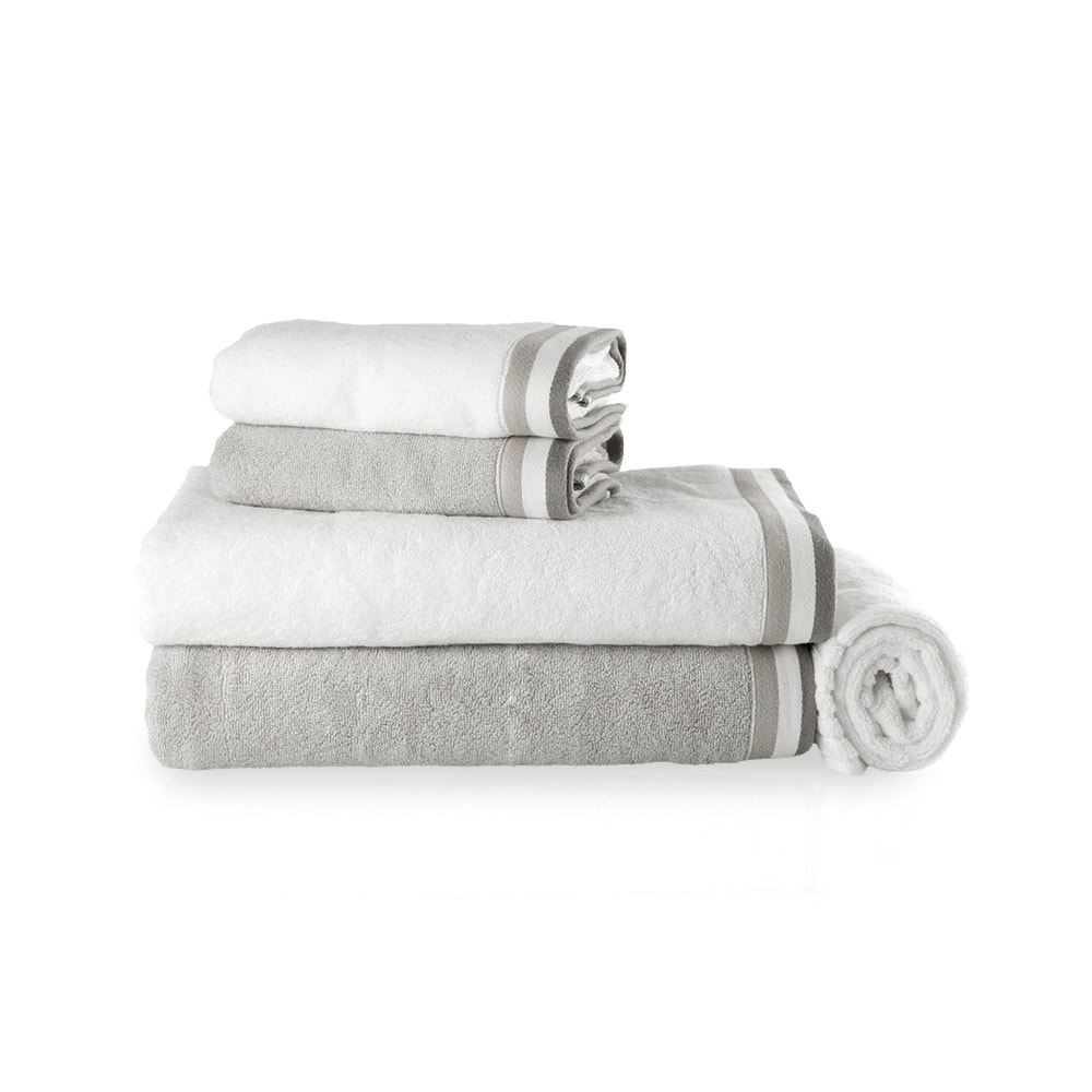Jogo de Toalhas Banhão Trussardi Montello 100% Algodão Fio Penteado (5 Peças) Gramatura: 500g/m²
