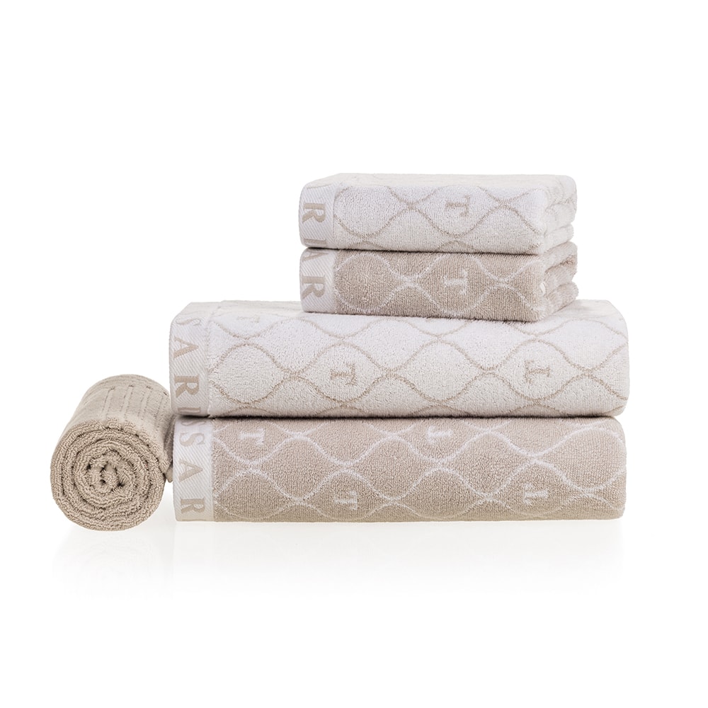 Jogo de Toalhas Banhão Trussardi Speciale (5 Peças) Gramatura: 540g/m²