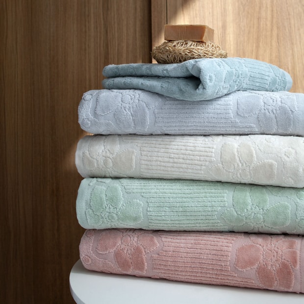 Jogo de Toalhas de Banho Buddemeyer Lollipop Jacquard Aveludada 100% Algodão 5 peças - Gramatura: 440g/m²