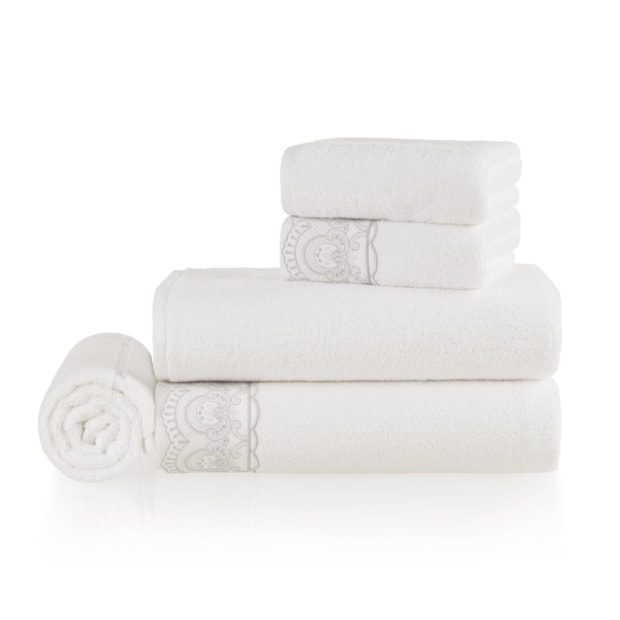 Jogo de Toalhas de Banho Karsten Alice e Theo 100% Algodão - Gramatura 500g/m² (5 Peças)