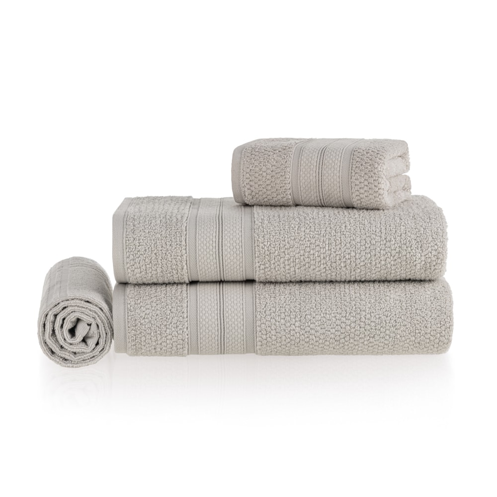 Jogo de Toalhas de Banho Karsten Nuvia 100% Algodão - Gramatura 360g/m² (4 Peças)