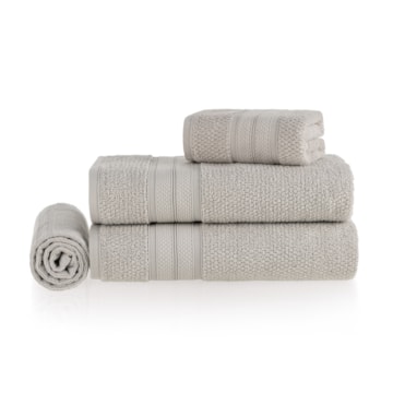 Jogo de Toalhas de Banho Karsten Nuvia 100% Algodão - Gramatura 360g/m² (4 Peças)