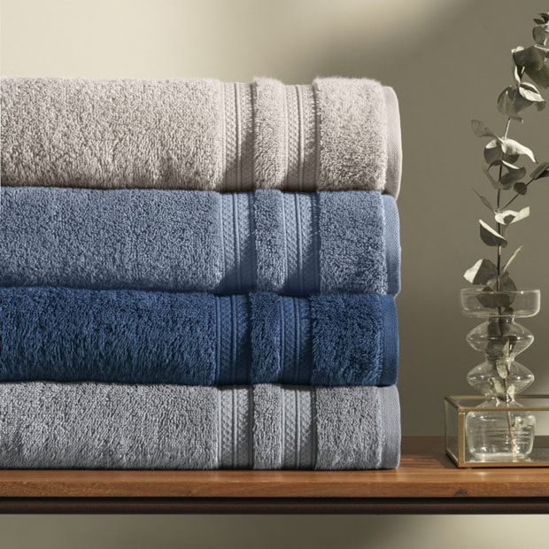 Jogo de Toalhas de Banho Karsten Unika Fio Penteado Max 100% Algodão (5 Peças)