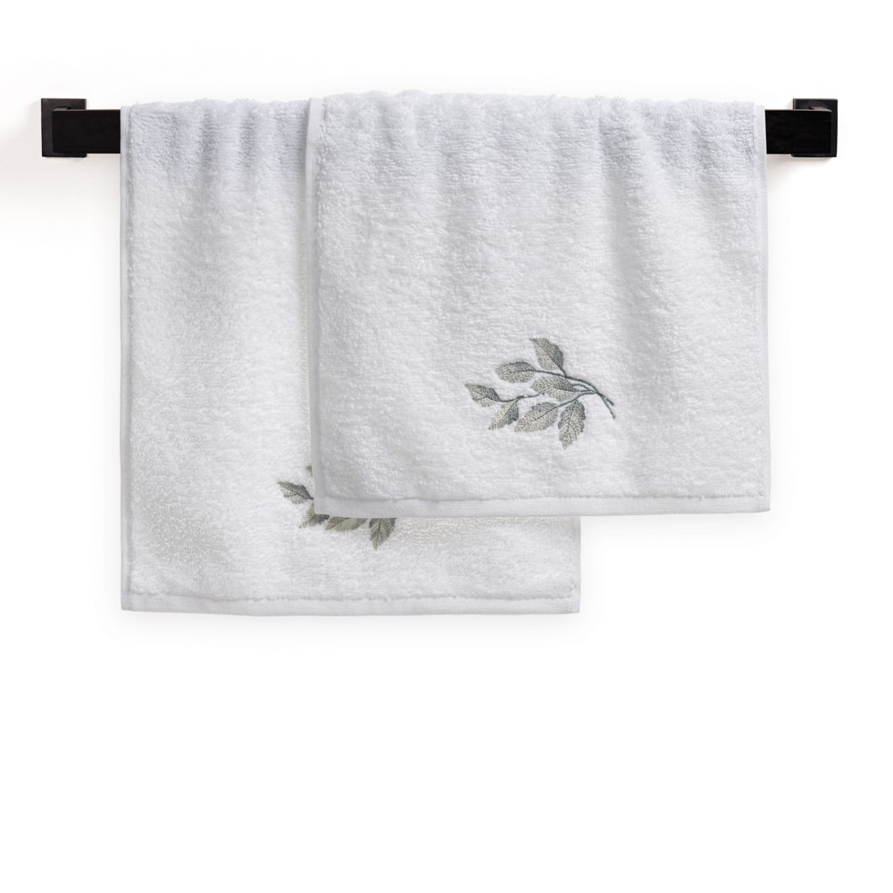 Jogo de Toalhas de Lavabo e Rosto Trussardi Botticelli Bordado 100% Algodão Fio Penteado - Gramatura: 500g/m² (2 Peças)