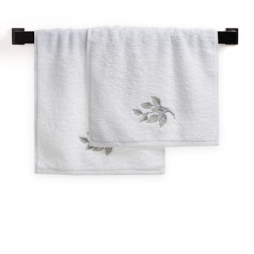 Jogo de Toalhas de Lavabo e Rosto Trussardi Botticelli Bordado 100% Algodão Fio Penteado - Gramatura: 500g/m² (2 Peças)