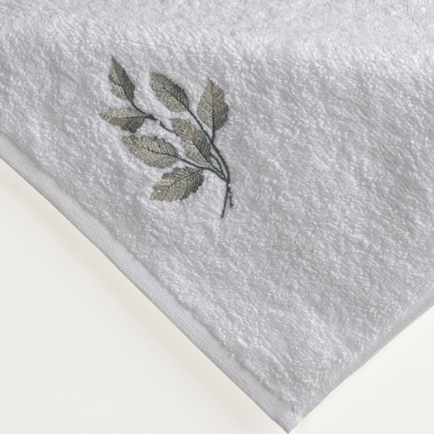 Jogo de Toalhas de Lavabo e Rosto Trussardi Botticelli Bordado 100% Algodão Fio Penteado - Gramatura: 500g/m² (2 Peças)