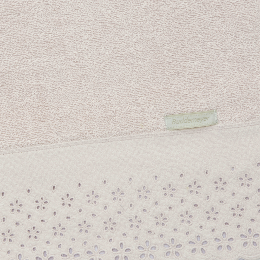 Jogo de Toalhas de Lavabo / Mão Buddemeyer Crystal Bordado Inglês 100% Algodão (2 Peças) - Gramatura: 500g/m²