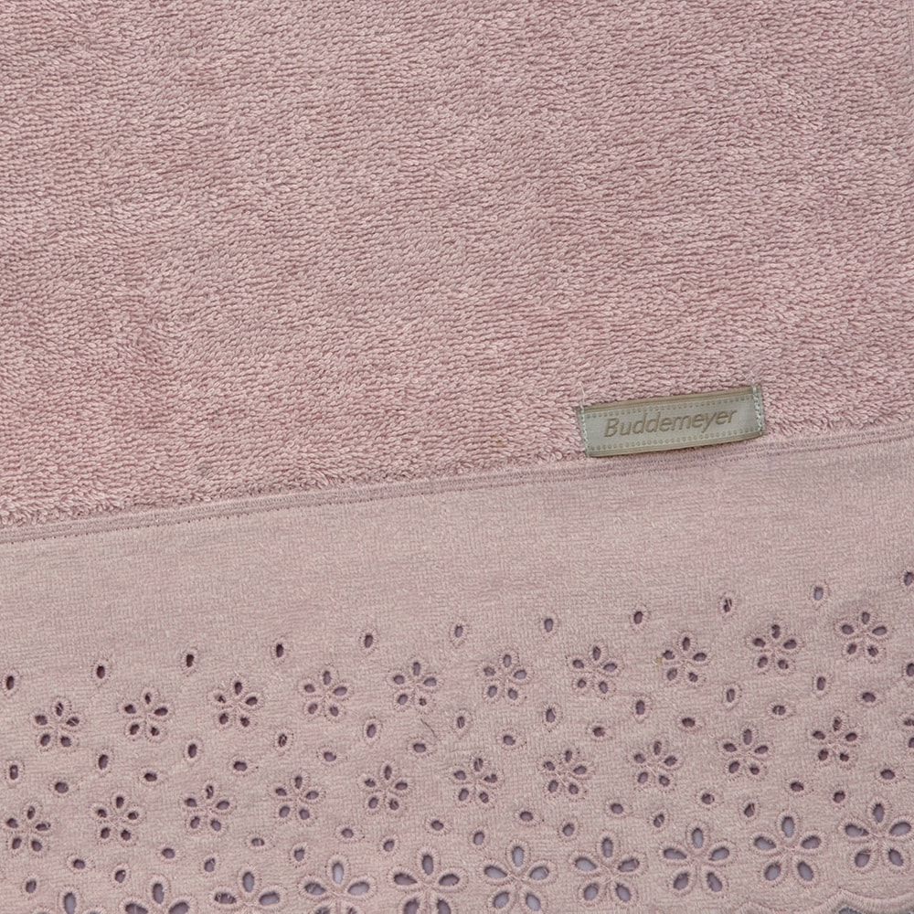 Jogo de Toalhas de Lavabo / Mão Buddemeyer Crystal Bordado Inglês 100% Algodão (2 Peças) - Gramatura: 500g/m²