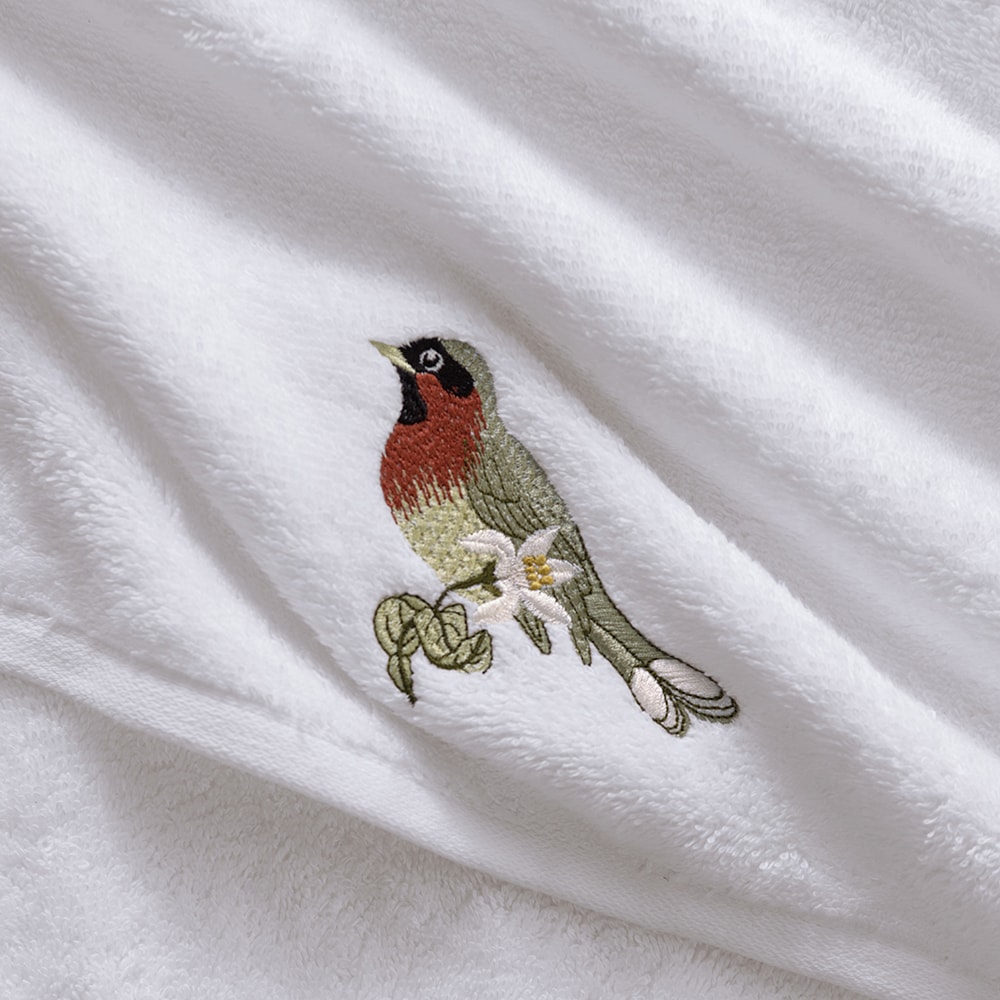 Jogo de Toalhas de Mão / Lavabo Trussardi Arancia Bordada 100% Algodão Fio Penteado - Gramatura: 500g/m² (2 Peças)