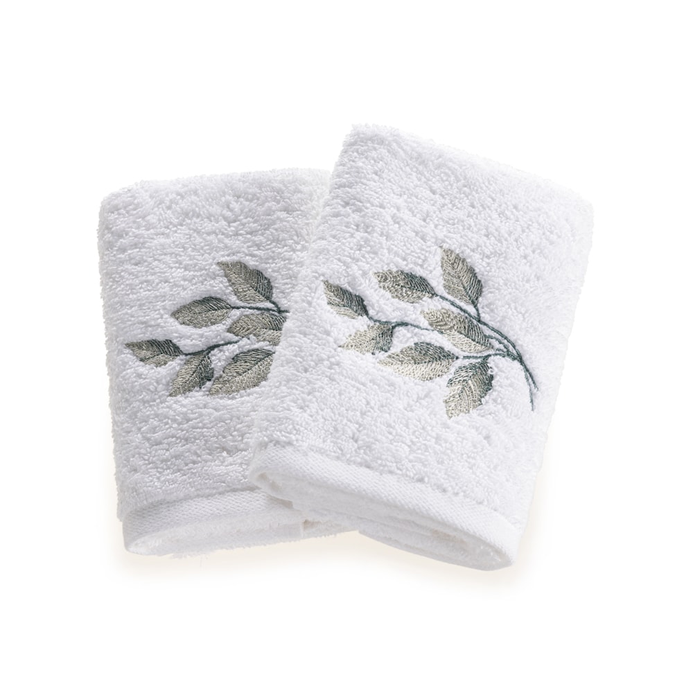Jogo de Toalhas de Mão / Lavabo Trussardi Botticelli Bordado 100% Algodão Fio Penteado - Gramatura: 500g/m² (2 Peças)