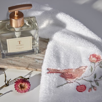 Jogo de Toalhas de Mão / Lavabo Trussardi Mele 100% Algodão Fio Penteado - Gramatura: 540g/m² (2 Peças)