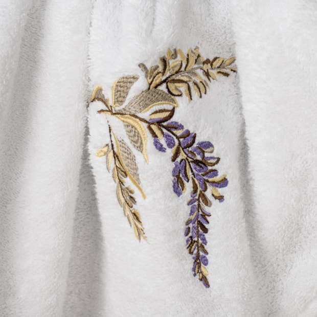 Jogo de Toalhas de Mão / Lavabo Trussardi Trastevere Bordada 100% Algodão Fio Penteado - Gramatura: 500g/m² (2 Peças)