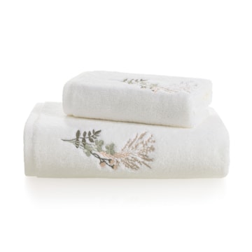 Jogo de Toalhas de Rosto + Lavabo Karsten Lívia 100% Algodão - Gramatura: 500g/m² (2 Peças)