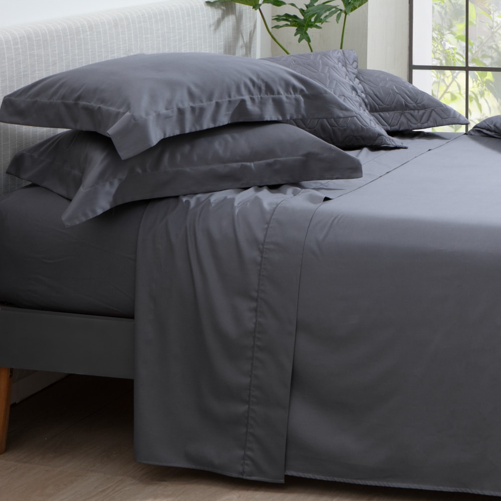 Kit 2 Fronhas Kacyumara Satinée com Abas 100% Algodão Egípcio Percal 300 Fios 50cm x 70cm