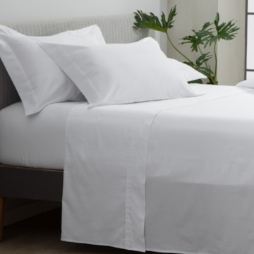 Kit 2 Fronhas Kacyumara Satinée com Abas 100% Algodão Egípcio Percal 300 Fios 50cm x 90cm