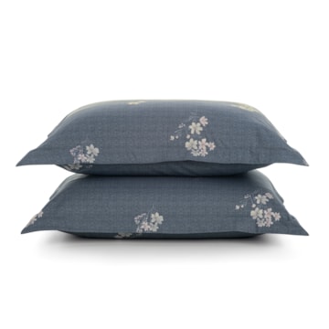 Kit 2 Fronhas Karsten Helen 100% Algodão Percal 200 Fios com Abas 50cm x 70cm