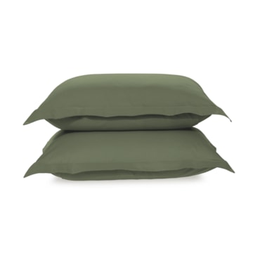 Kit 2 Fronhas Karsten Tom 100% Algodão Percal 200 Fios com Abas 50cm x 70cm