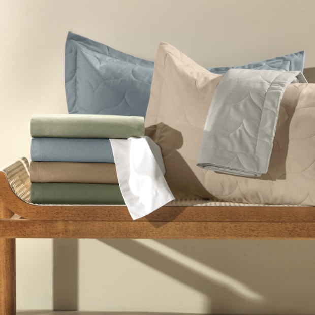 Kit 2 Fronhas Karsten Tom 100% Algodão Percal 200 Fios com Abas 50cm x 70cm