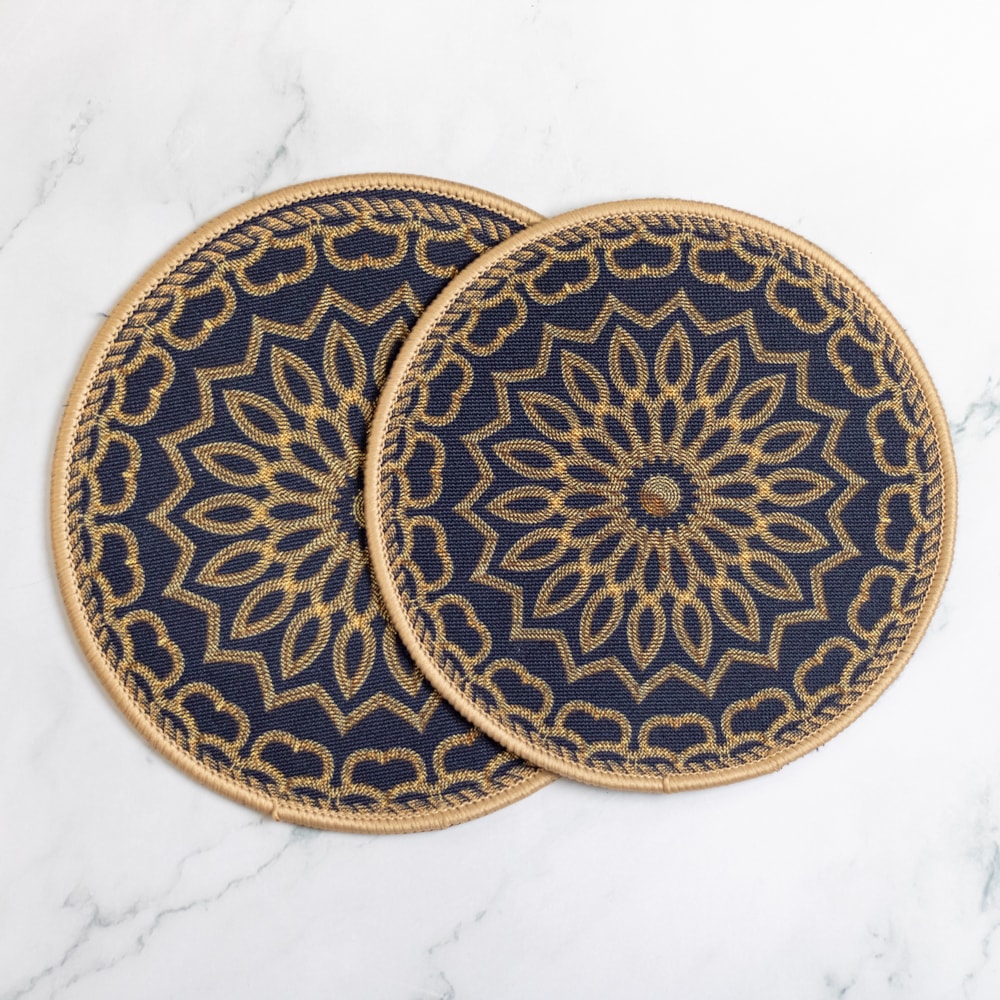 Kit 2 Peças Descanso de Panela com Base Emborrachada Kacyumara 18cm e 20cm