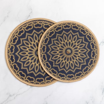 Kit 2 Peças Descanso de Panela com Base Emborrachada Kacyumara 18cm e 20cm