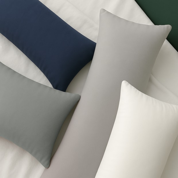 Kit 2 peças Fronhas para Travesseiro de Corpo Body Pillow Kacyumara Casa K Vida Bela 100% Algodão Egípcio 200 Fios 40cm X 1,30m