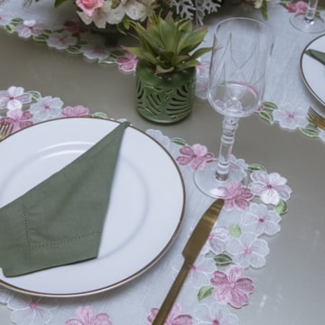 Kit 2 peças Jogo Americano Casa Argivai Clássica Jardim