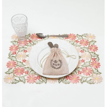 Kit 2 peças Jogo Americano Casa Argivai Luxo Requinte Luxe