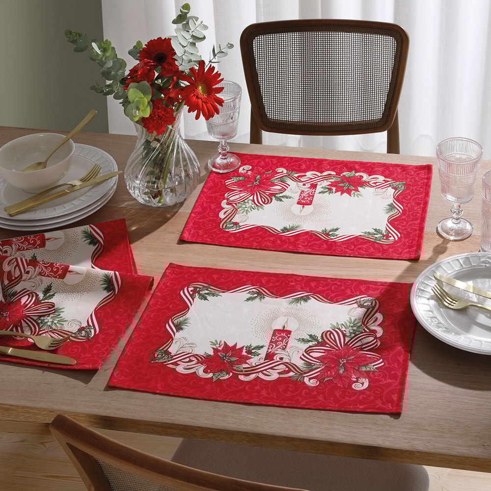 Kit 2 Peças Jogo Americano Dohler Athenas Luz de Natal