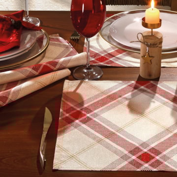 Kit 2 Peças Jogo Americano Dohler Celebra Natal Xadrez