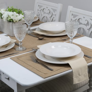 Kit 2 peças Jogo Americano Glamour Castanho