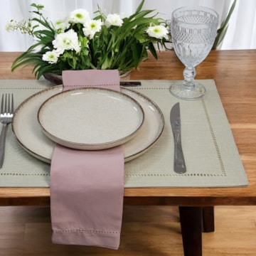 Kit 2 peças Jogo Americano Glamour Linen 35cm x 50cm