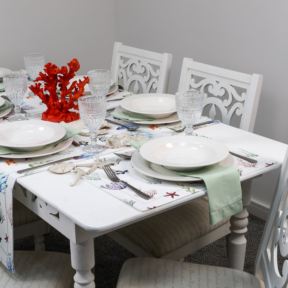 Kit 2 peças Jogo Americano Glamour Náutico Dupla Face 35cm x 50cm