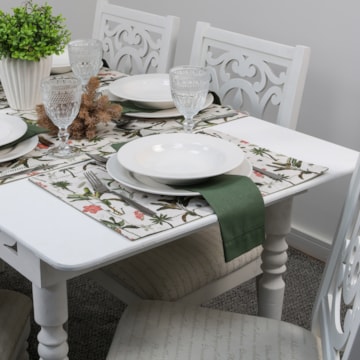 Kit 2 peças Jogo Americano Glamour Palms Dupla Face 35cm x 50cm