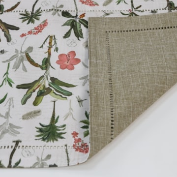 Kit 2 peças Jogo Americano Glamour Palms Dupla Face 35cm x 50cm