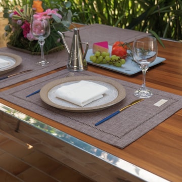 Kit 2 peças Jogo Americano Glamour Taupe 35cm x 50cm