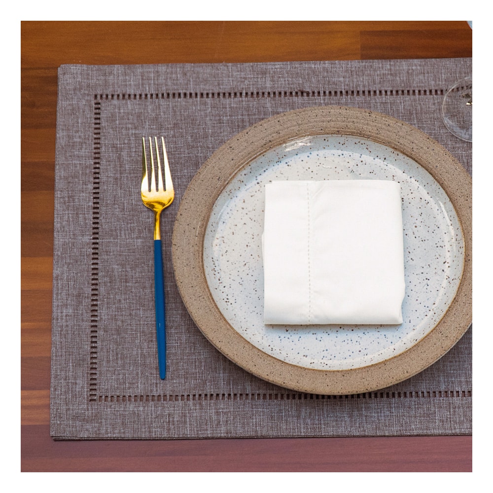 Kit 2 peças Jogo Americano Glamour Taupe 35cm x 50cm