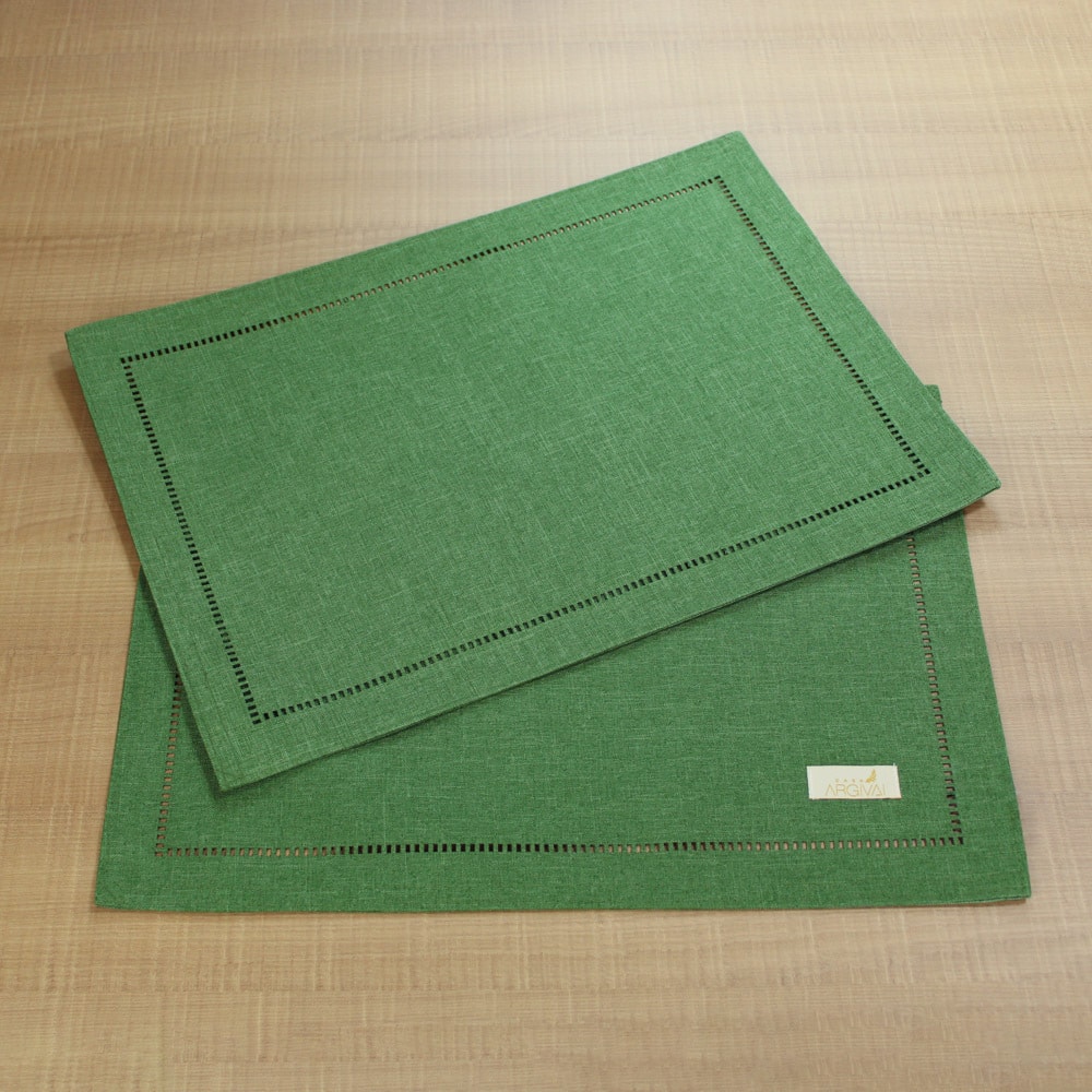 Kit 2 peças Jogo Americano Glamour Verde Musgo 35cm x 50cm