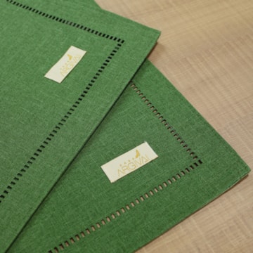 Kit 2 peças Jogo Americano Glamour Verde Musgo 35cm x 50cm