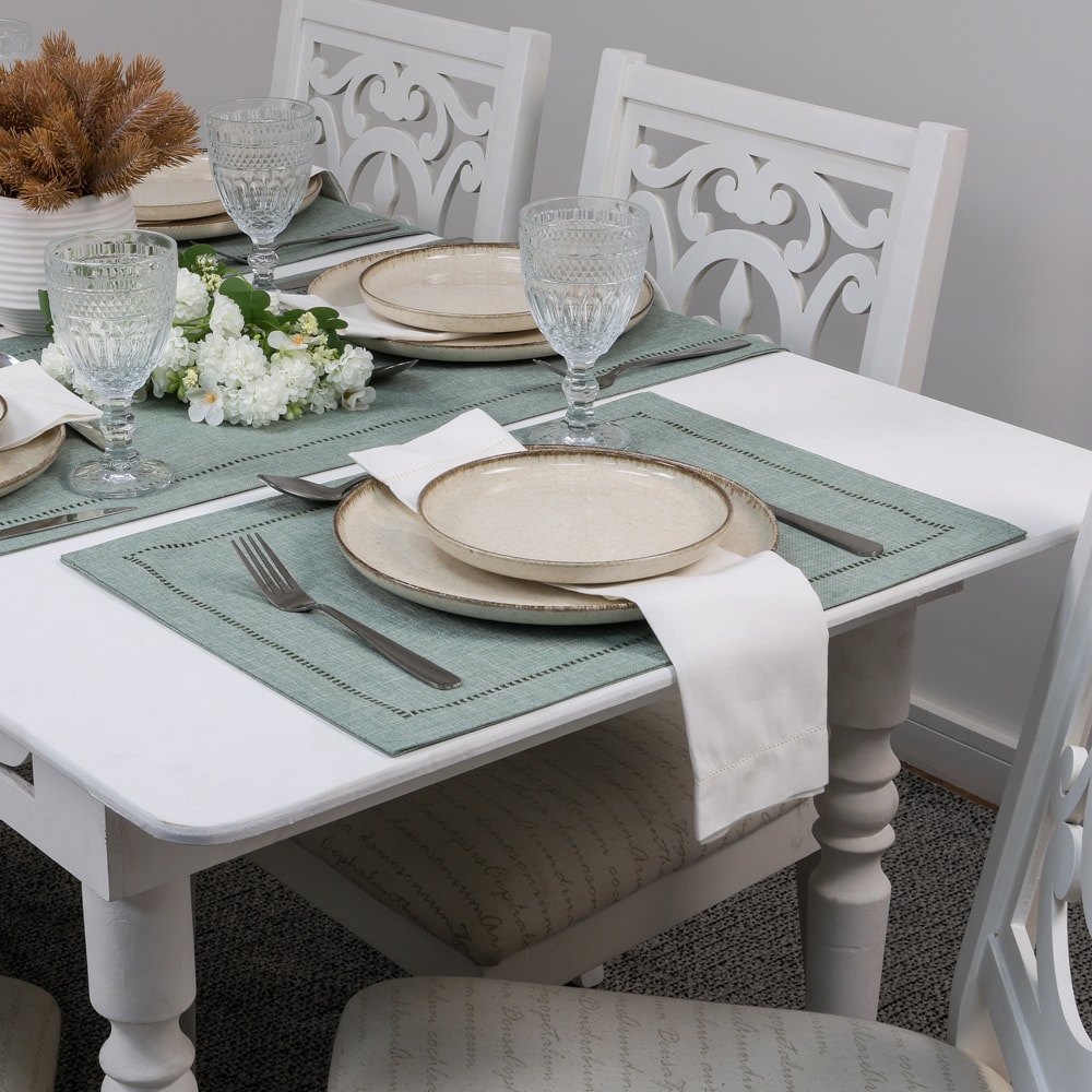 Kit 2 peças Jogo Americano Glamour Verde Star 35cm x 50cm