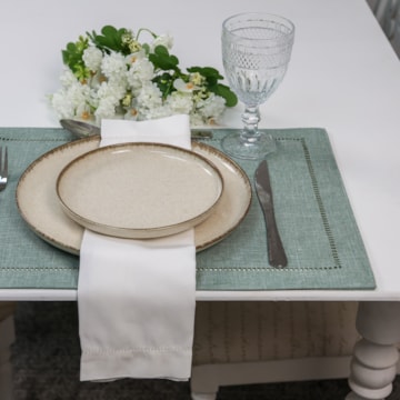 Kit 2 peças Jogo Americano Glamour Verde Star 35cm x 50cm