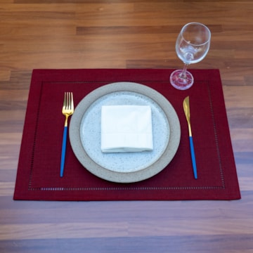 Kit 2 peças Jogo Americano Glamour Vermelho Laca 35cm x 50cm