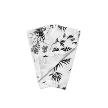 Kit 2 Peças Jogo Americano Naturalle Limpeza Prática Tropical Preto