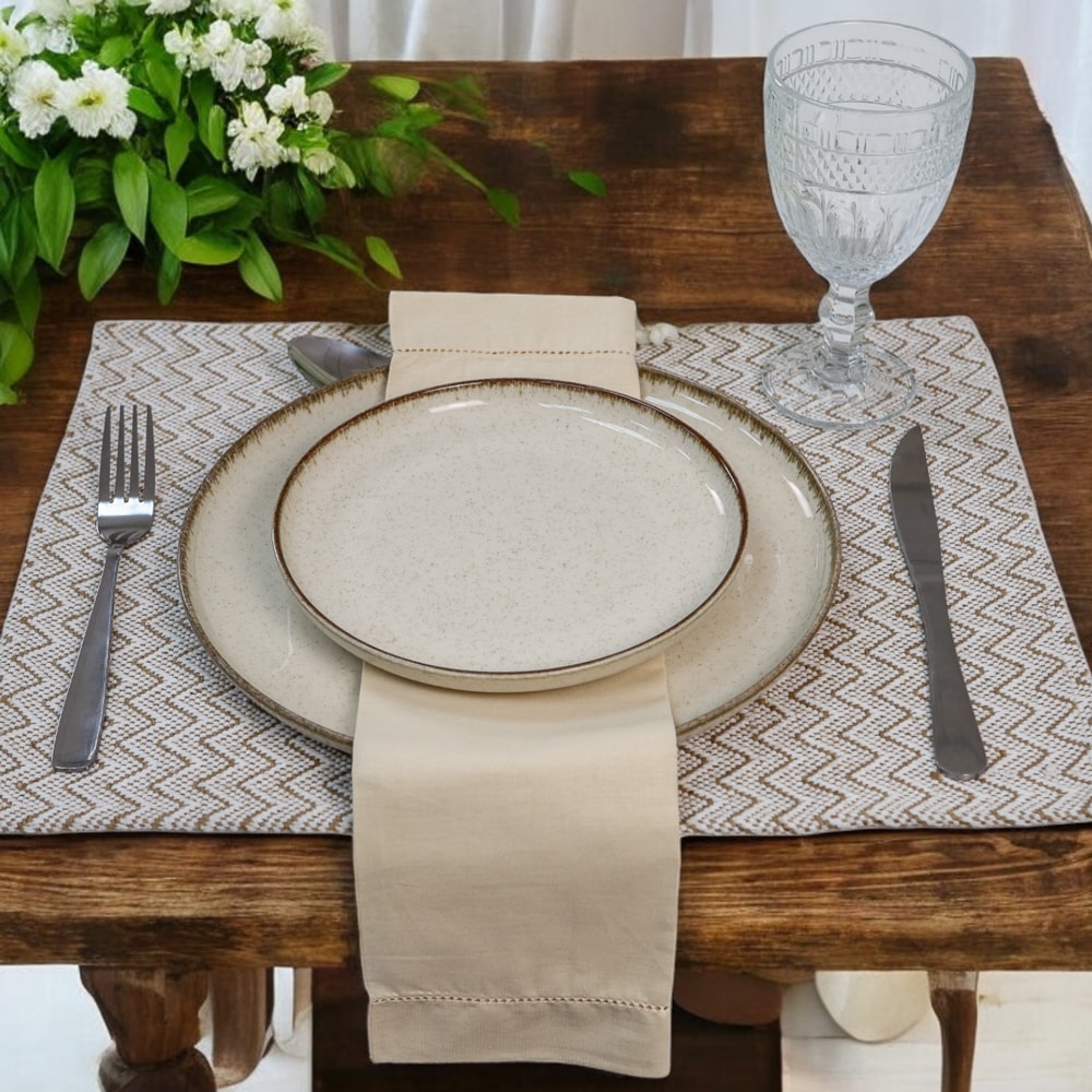 Kit 2 peças Jogo Americano Nature Algodão e Juta 33cm x 45cm