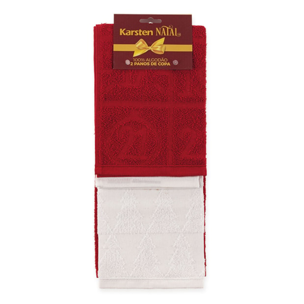Kit 2 Peças Pano de Copa Karsten Advento 100% Algodão