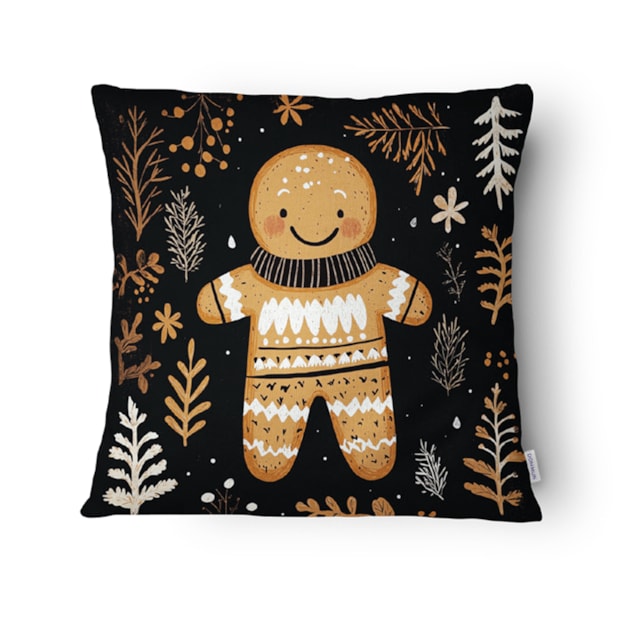 Kit 3 Peças Capa de Almofada Bosque de Natal Aveludado com Zíper 43cm x 43cm