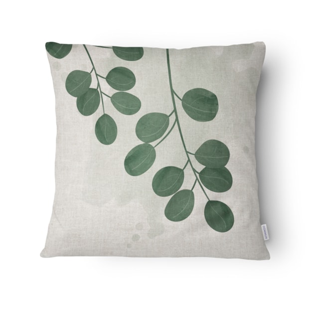 Kit 3 Peças Capa de Almofada Floral Botânica Aveludado com Zíper 43cm x 43cm