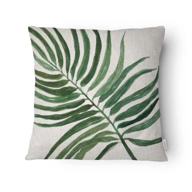 Kit 3 Peças Capa de Almofada Floral Folhagem Aveludado com Zíper 50cm x 50cm