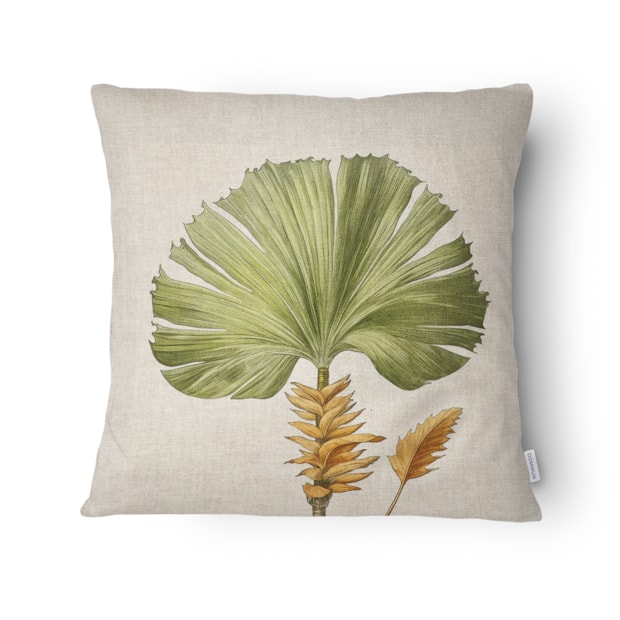 Kit 3 Peças Capa de Almofada Floral Tropical Aveludado com Zíper 50cm x 50cm
